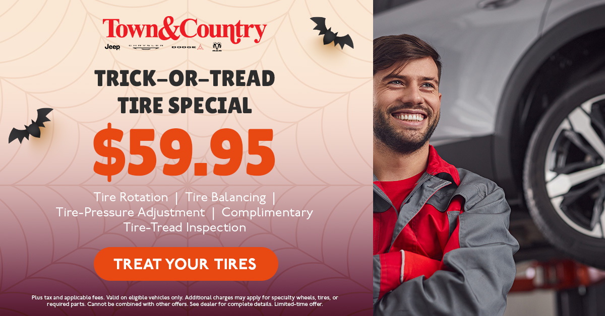 Trick-or-Tread Tire Special, $59.95